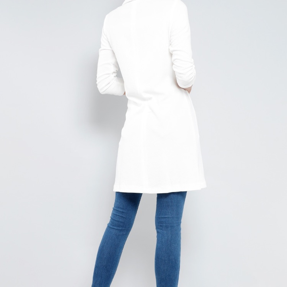 Longline Ruched Sleeve Blazer - Picture 10 of 11